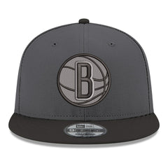 Brooklyn Nets Logo 2-Tone 9FIFTY Snapback Hat - Gray/Black sale
