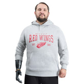 Detroit Red Wings G-III Sports by Carl Banks Adaptive Classic Team Spirit Fleece Hoodie - Gray Hoodies