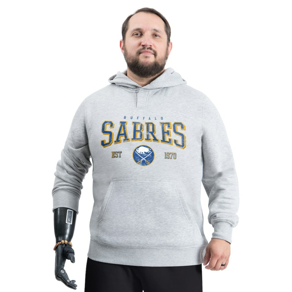 Buffalo Sabres G-III Sports by Carl Banks Adaptive Classic Team Spirit Fleece Hoodie - Gray Hoodies