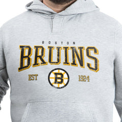 Boston Bruins G-III Sports by Carl Banks Adaptive Classic Team Spirit Fleece Hoodie - Gray Hoodies