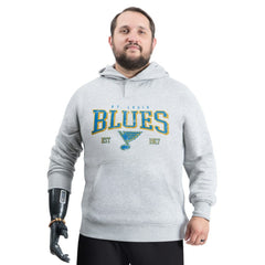 St. Louis Blues G-III Sports by Carl Banks Adaptive Classic Team Spirit Fleece Hoodie - Gray Hoodies