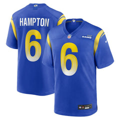 Nick Hampton Los Angeles Rams Team Game Jersey - Royal outlet
