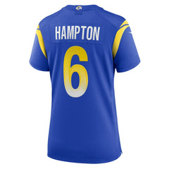 Nick Hampton Los Angeles Rams Women's Team Game Jersey - Royal for sale