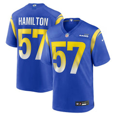 Ty Hamilton Los Angeles Rams Team Game Jersey - Royal on sale