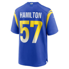 Ty Hamilton Los Angeles Rams Team Game Jersey - Royal on sale