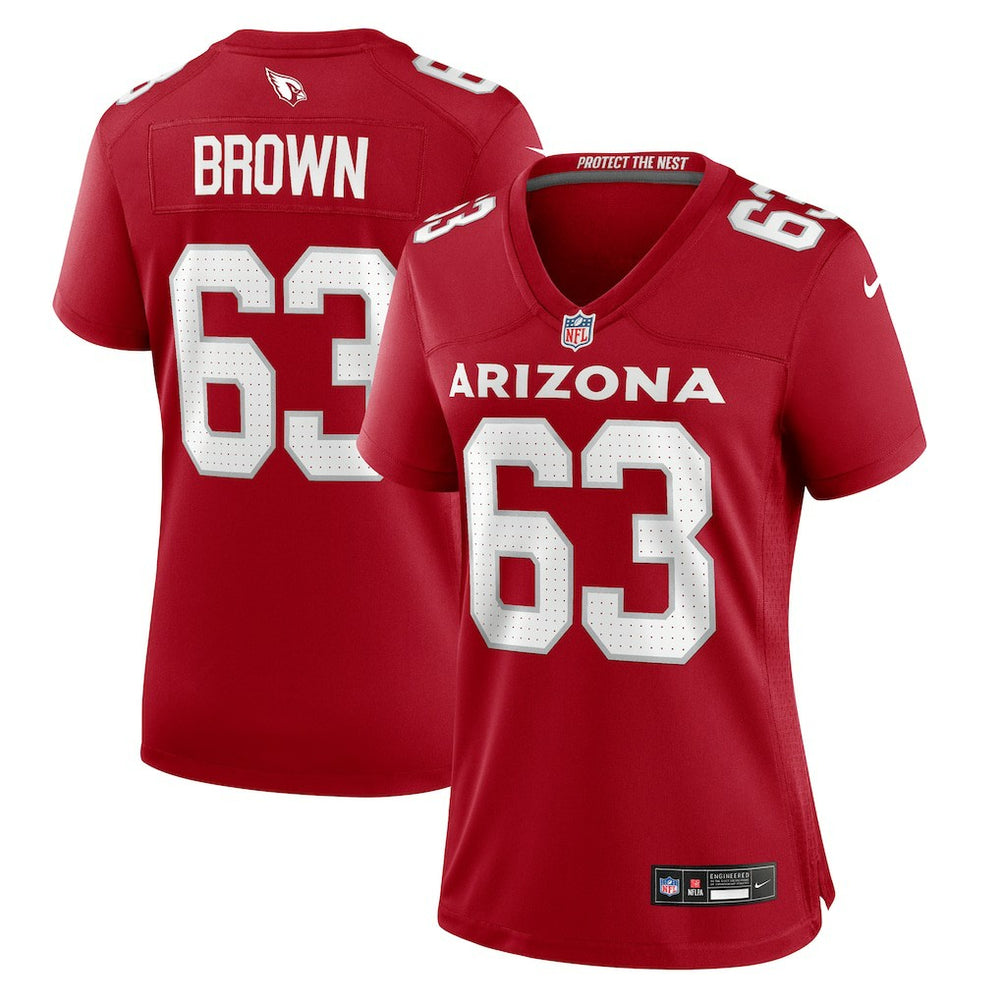 Evan Brown Arizona Cardinals Women's Team Game Jersey - Cardinal sale
