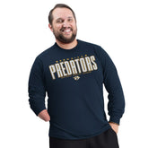Nashville Predators G-III Sports by Carl Banks Adaptive Mesh Effect Long Sleeve T-Shirt - Navy T-shirts