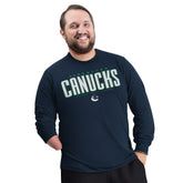 Vancouver Canucks G-III Sports by Carl Banks Adaptive Mesh Effect Long Sleeve T-Shirt - Blue T-shirts
