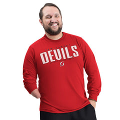 New Jersey Devils G-III Sports by Carl Banks Adaptive Mesh Effect Long Sleeve T-Shirt - Red T-shirts