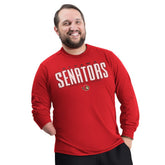 Ottawa Senators G-III Sports by Carl Banks Adaptive Mesh Effect Long Sleeve T-Shirt - Red T-shirts