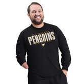 Pittsburgh Penguins G-III Sports by Carl Banks Adaptive Mesh Effect Long Sleeve T-Shirt - Black T-shirts