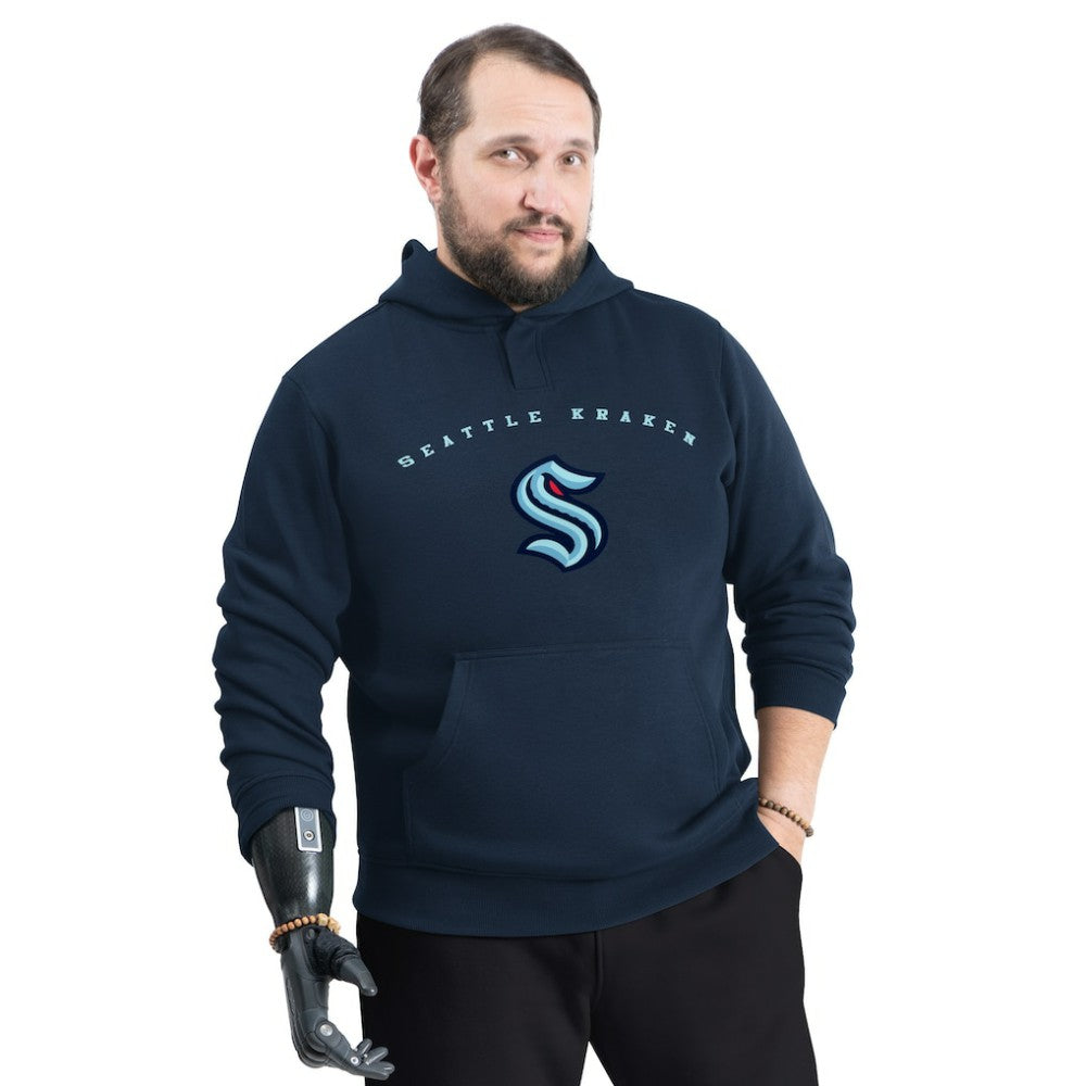 Seattle Kraken G-III Sports by Carl Banks Adaptive Classic Team Arc Fleece Hoodie - Deep Sea Blue Hoodies