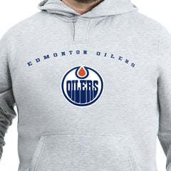 Edmonton Oilers G-III Sports by Carl Banks Adaptive Classic Team Arc Fleece Hoodie - Gray Hoodies