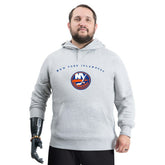 New York Islanders G-III Sports by Carl Banks Adaptive Classic Team Arc Fleece Hoodie - Gray Hoodies