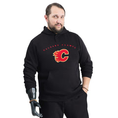 Calgary Flames G-III Sports by Carl Banks Adaptive Classic Team Arc Fleece Hoodie - Black Hoodies