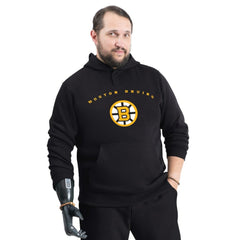 Boston Bruins G-III Sports by Carl Banks Adaptive Classic Team Arc Fleece Hoodie - Black Hoodies