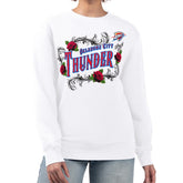 Oklahoma City Thunder G-III 4Her by Carl Banks Women's Roses Fleece Tri-Blend Sweatshirt - White cheap