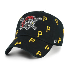 Pittsburgh Pirates Women's Confetti Clean Up Adjustable Hat Black