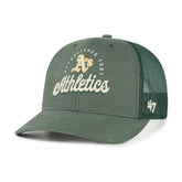 Athletics Pitstop Trucker Adjustable Hat Green
