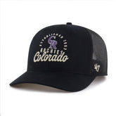 Colorado Rockies Pitstop Trucker Adjustable Hat Black