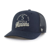 Seattle Mariners Pitstop Trucker Adjustable Hat Navy