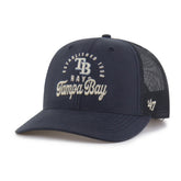 Tampa Bay Rays Pitstop Trucker Adjustable Hat Navy