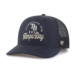 Tampa Bay Rays Pitstop Trucker Adjustable Hat Navy