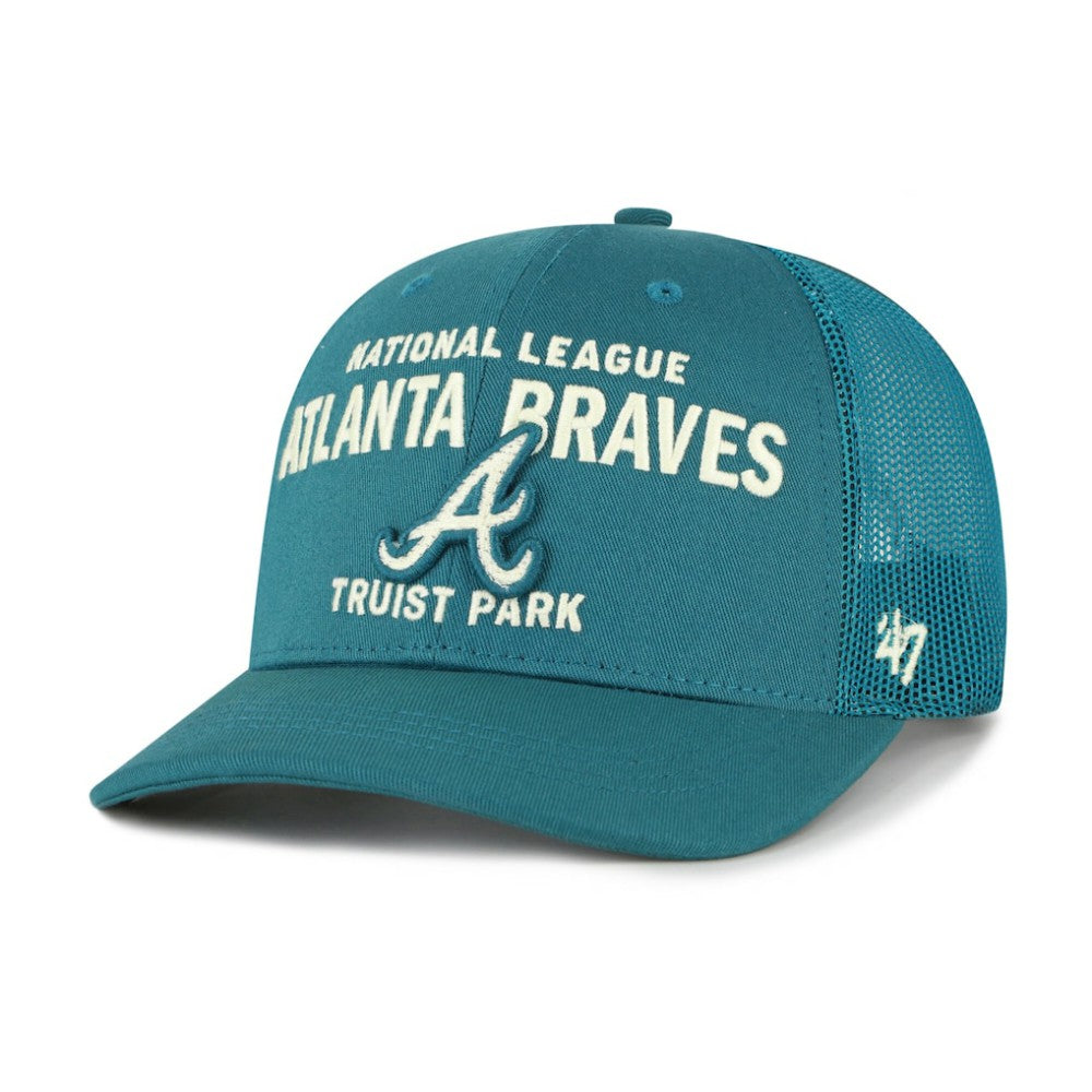 Atlanta Braves Contemporary Hitch Adjustable Trucker Hat Teal
