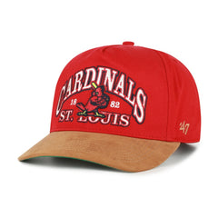 St. Louis Cardinals Cooperstown Break Wood Suede Hitch Adjustable Hat Red/Brown