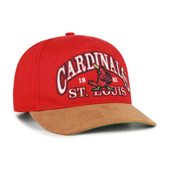 St. Louis Cardinals Cooperstown Break Wood Suede Hitch Adjustable Hat Red/Brown