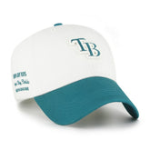 Tampa Bay Rays Contemporary Tonal Clean Up Adjustable Hat White/Teal