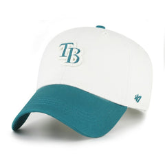 Tampa Bay Rays Contemporary Tonal Clean Up Adjustable Hat White/Teal