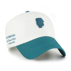 San Francisco Giants Contemporary Tonal Clean Up Adjustable Hat White/Teal