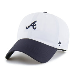 Atlanta Braves Vista Mini Clean Up brrr° Adjustable Hat White/Navy