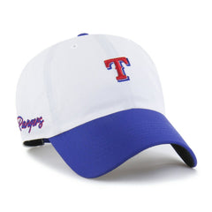 Texas Rangers Vista Mini Clean Up brrr° Adjustable Hat White/Royal