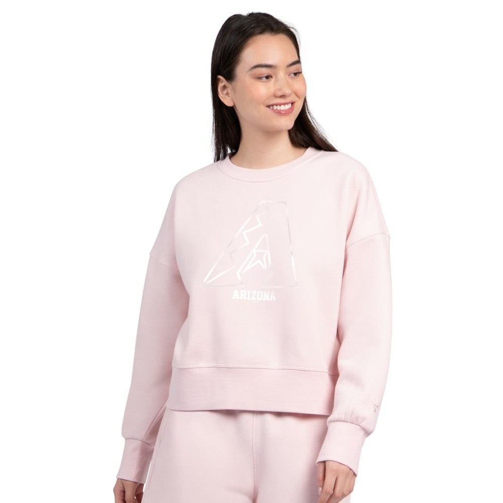Arizona Diamondbacks Starter Women's Pastels Boxy Fleece Sweatshirt Light Pink