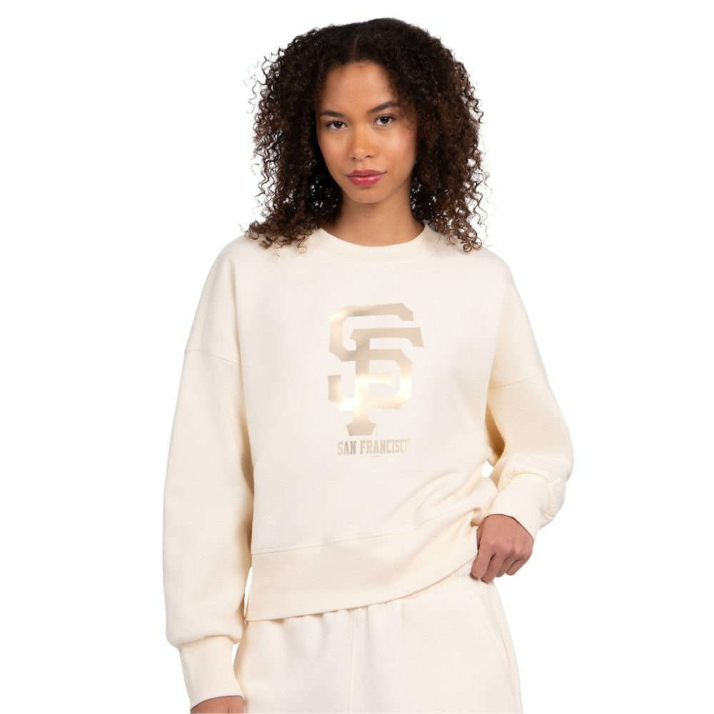 San Francisco Giants Starter Women's Pastels Boxy Fleece Sweatshirt Cream
