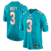 K.J. Britt Miami Dolphins Team Game Jersey - Aqua for sale