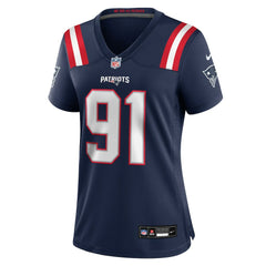 Elijah Ponder New England Patriots Women's Team Game Jersey - Navy discount