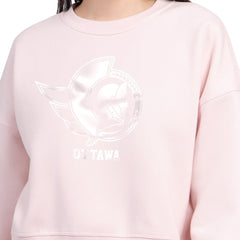 Ottawa Senators Starter Women's Boxy Cropped Sweatshirt - Pink Sweatshirts