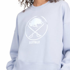 Buffalo Sabres Starter Women's Boxy Cropped Sweatshirt - Blue Sweatshirts