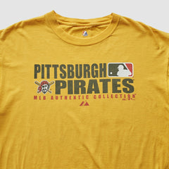 Pittsburgh Pirates Majestic 2008 T-Shirt Yellow Vintage