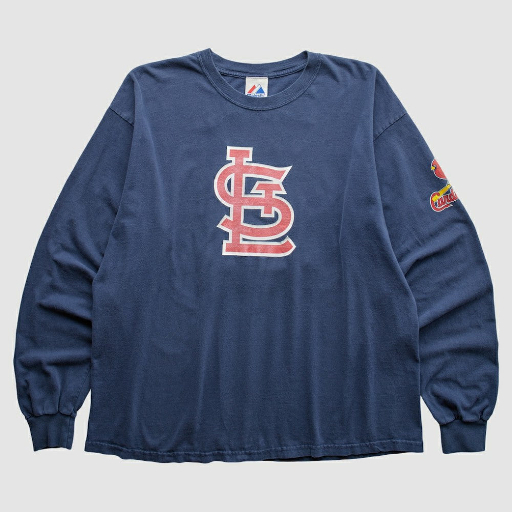 St. Louis Cardinals Majestic 2000s T-Shirt Navy Vintage