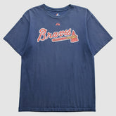 Atlanta Braves Majestic 2000s T-Shirt Blue Vintage