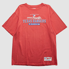 Texas Rangers Majestic 2010 T-Shirt Red Vintage