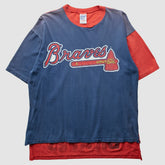 Atlanta Braves All Out Fan! 90s T-Shirt Blue Vintage