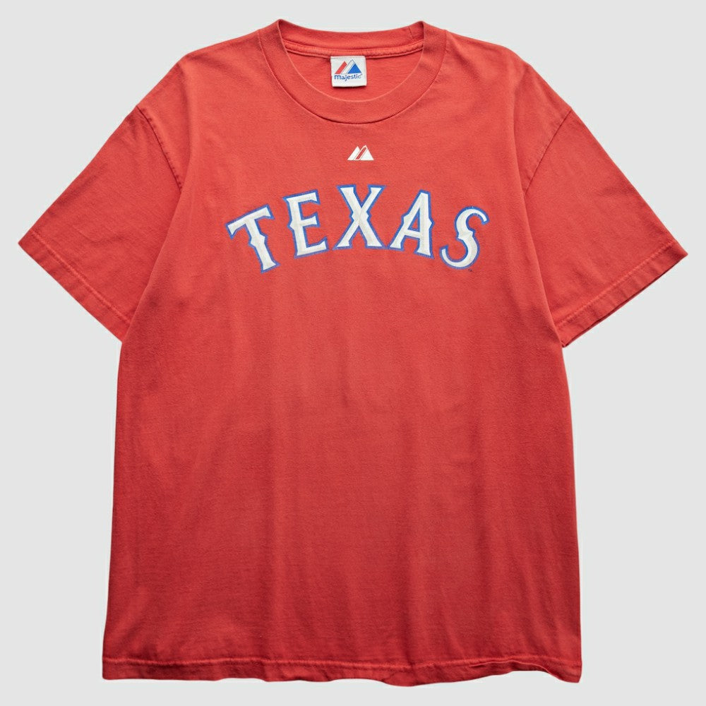Texas Rangers Majestic 2010 T-Shirt Red Vintage