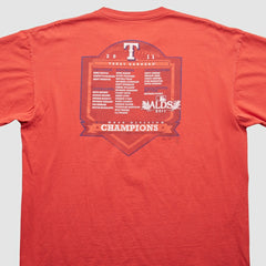 Texas Rangers Majestic 2011 T-Shirt Red Vintage