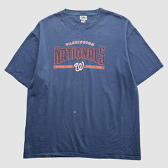 Washington Nationals Lee Apparel 2000s T-Shirt Blue Vintage