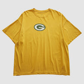 Green Bay Packers Reebok 2000s T-Shirt - Yellow Vintage for sale